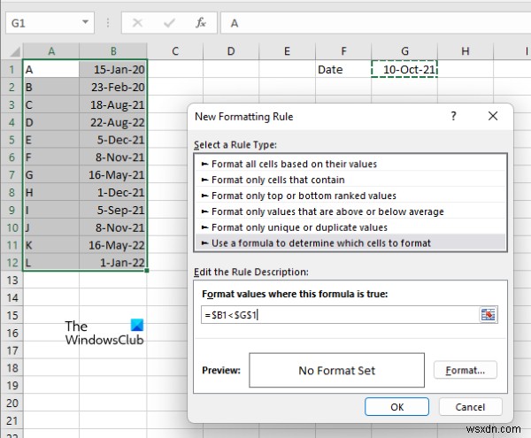 วิธีเน้นแถวที่มีวันที่โดยใช้การจัดรูปแบบตามเงื่อนไขใน Excel 