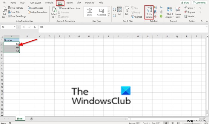 วิธีการแปลงตัวเลขที่จัดเก็บเป็นข้อความเป็นตัวเลขใน Excel