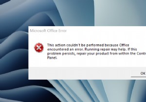 ไม่สามารถดำเนินการนี้ได้เนื่องจาก Office พบข้อผิดพลาด 