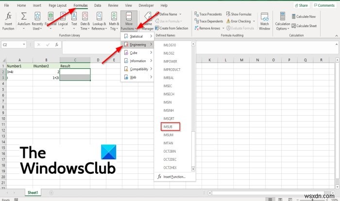 วิธีใช้ฟังก์ชัน IMSUB ใน Microsoft Excel 