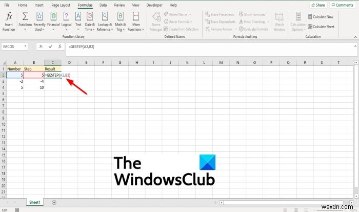 วิธีใช้ฟังก์ชัน GSTEP ใน Microsoft Excel 