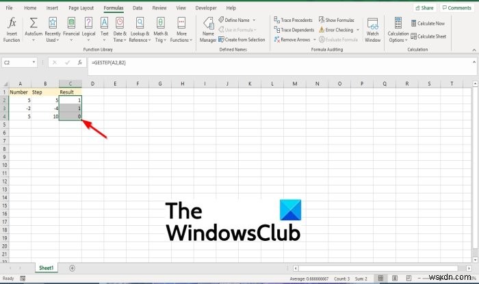 วิธีใช้ฟังก์ชัน GSTEP ใน Microsoft Excel 