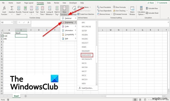 วิธีใช้ฟังก์ชัน IMARGUMENT ใน Microsoft Excel 