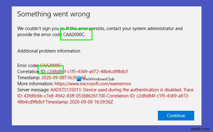 วิธีแก้ไขข้อผิดพลาดของ Microsoft Teams CAA20003 หรือ CAA2000C 