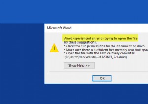 แก้ไข Word พบข้อผิดพลาดในการพยายามเปิดไฟล์ error 