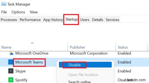 วิธีปิดการใช้งาน ถอนการติดตั้ง หรือลบ Teams จาก Startup ใน Windows 11 