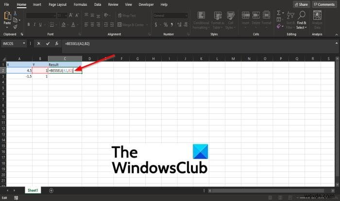 วิธีใช้ฟังก์ชัน BESSELI ใน Microsoft Excel 