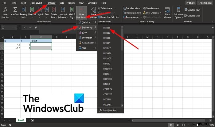 วิธีใช้ฟังก์ชัน BESSELI ใน Microsoft Excel 