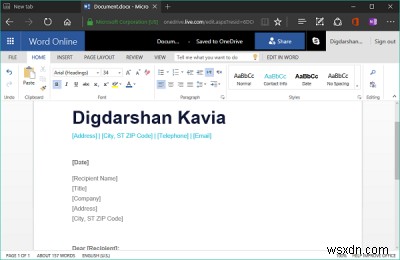 สร้างเอกสาร Office บน Edge และ Chrome โดยใช้ส่วนขยาย Office Online