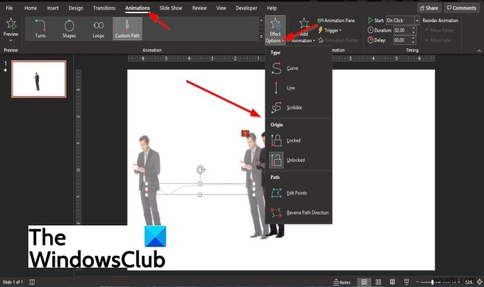 วิธีสร้างและเพิ่มแอนิเมชั่น Motion Path ใน PowerPoint 