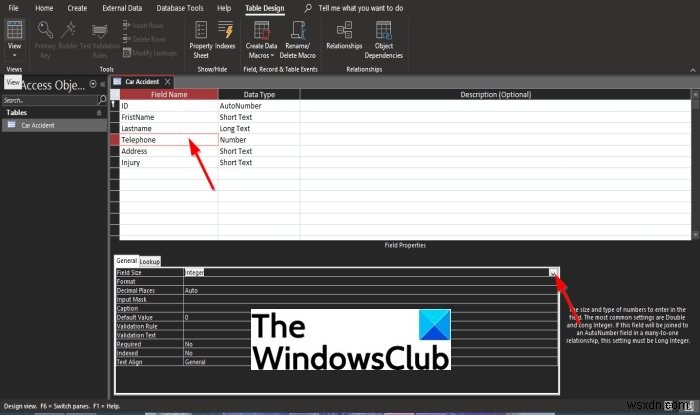 วิธีเปลี่ยนขนาดฟิลด์ใน Microsoft Access 