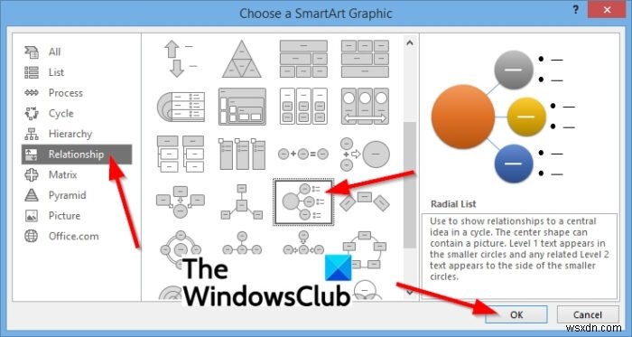 วิธีสร้างรายการเรเดียลใน PowerPoint 