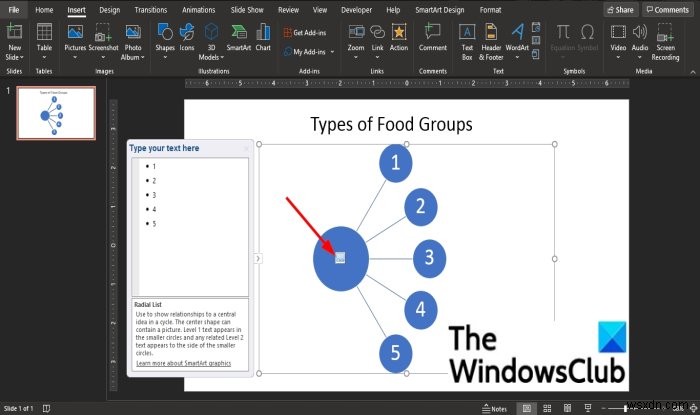 วิธีสร้างรายการเรเดียลใน PowerPoint 