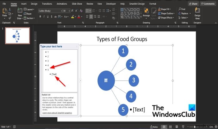 วิธีสร้างรายการเรเดียลใน PowerPoint 