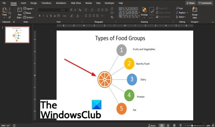 วิธีสร้างรายการเรเดียลใน PowerPoint 