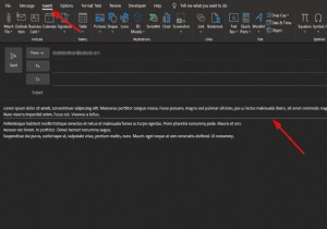 วิธีแทรกเส้นแนวนอนในข้อความอีเมล Outlook 