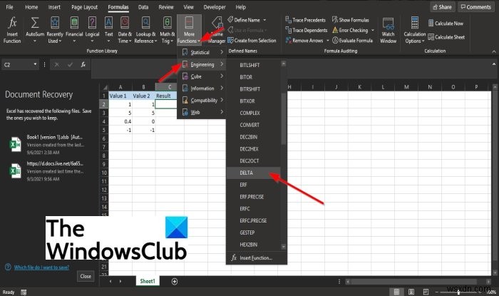 วิธีใช้ฟังก์ชัน DELTA ใน Microsoft Excel 