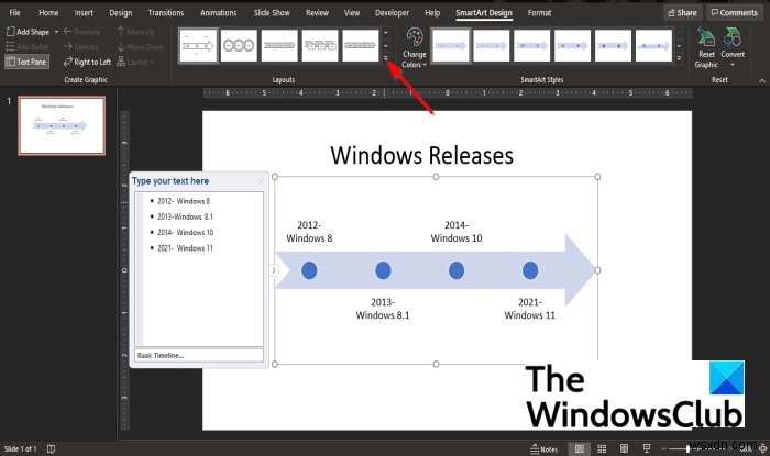 วิธีสร้างไทม์ไลน์ใน PowerPoint 