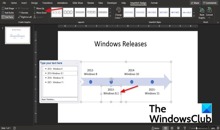 วิธีสร้างไทม์ไลน์ใน PowerPoint 