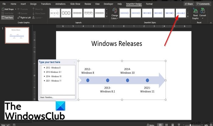 วิธีสร้างไทม์ไลน์ใน PowerPoint 