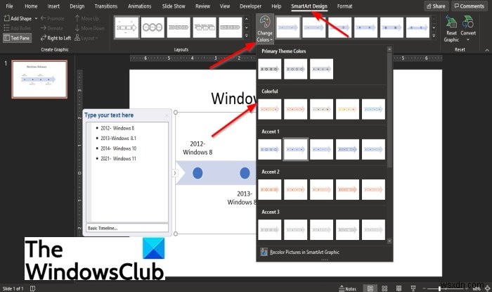 วิธีสร้างไทม์ไลน์ใน PowerPoint 