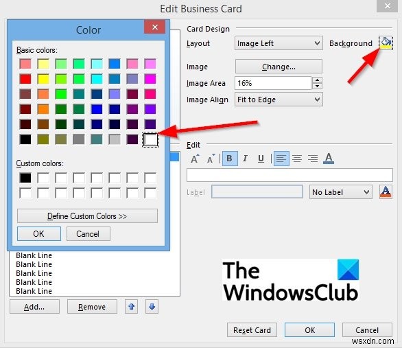 วิธีการสร้างนามบัตรอิเล็กทรอนิกส์ใน Outlook 