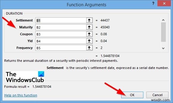 วิธีใช้ฟังก์ชัน Duration Financial ใน Microsoft Excel 