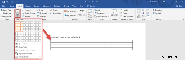 วิธีเพิ่มสูตรลงในตารางใน Microsoft Word 