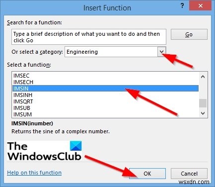 วิธีใช้ฟังก์ชัน IMSIN ใน Microsoft Excel 