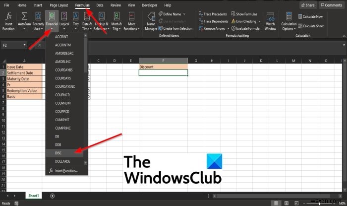 วิธีใช้ฟังก์ชัน DISC ใน Microsoft Excel 