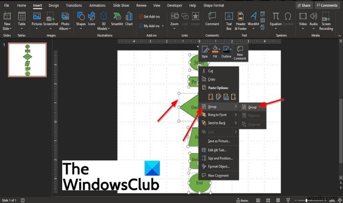 วิธีทำ Flowchart ใน PowerPoint 