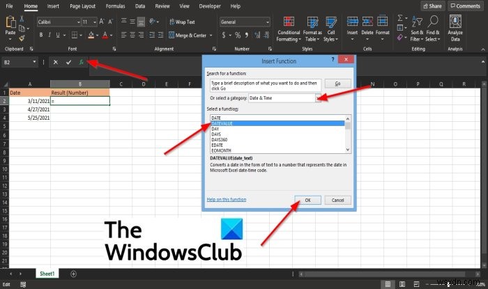 วิธีใช้ฟังก์ชัน DATEVALUE ใน Microsoft Excel 