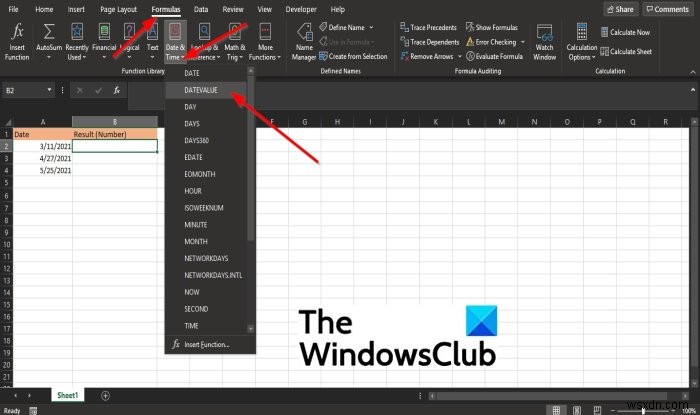 วิธีใช้ฟังก์ชัน DATEVALUE ใน Microsoft Excel 