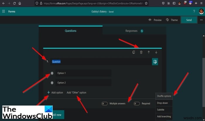 วิธีเพิ่มคำถามในแบบฟอร์มของคุณใน Microsoft Forms 