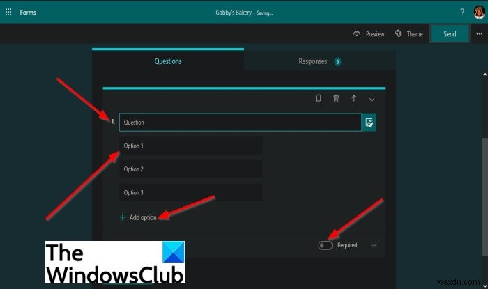 วิธีเพิ่มคำถามในแบบฟอร์มของคุณใน Microsoft Forms 