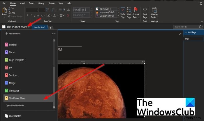 วิธีเปลี่ยนชื่อ สี ตำแหน่งของสมุดบันทึก OneNote ของคุณ 