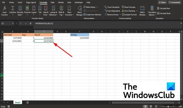 วิธีใช้ฟังก์ชัน WORKDAY ใน Microsoft Excel 