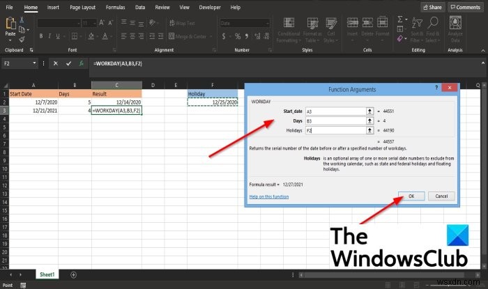 วิธีใช้ฟังก์ชัน WORKDAY ใน Microsoft Excel 