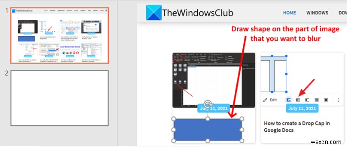 วิธีเบลอบางส่วนของรูปภาพด้วย PowerPoint 