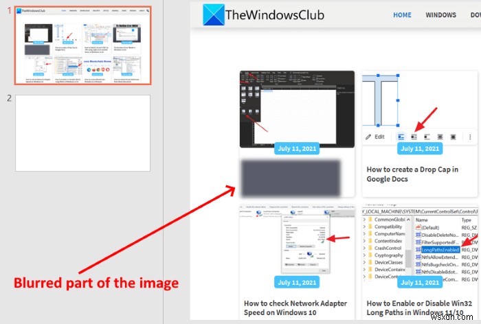 วิธีเบลอบางส่วนของรูปภาพด้วย PowerPoint 