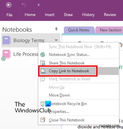 วิธีสร้างลิงก์ใน OneNote 