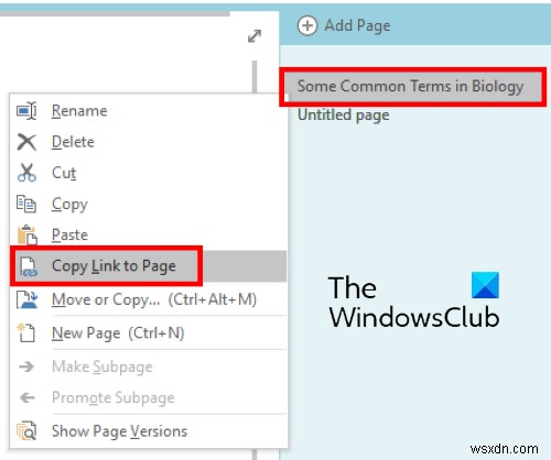 วิธีสร้างลิงก์ใน OneNote 