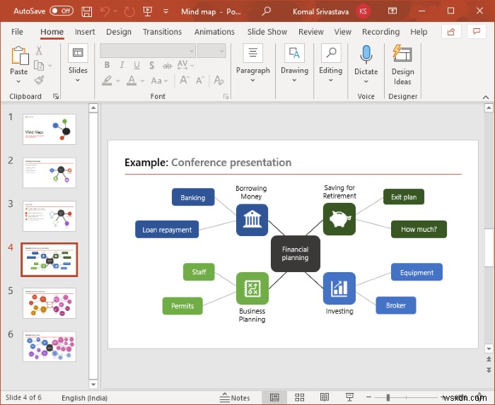 วิธีสร้าง Mind Map ใน Microsoft PowerPoint 