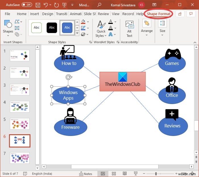 วิธีสร้าง Mind Map ใน Microsoft PowerPoint 