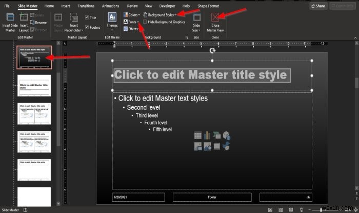 วิธีใช้ Slide Master ใน PowerPoint 