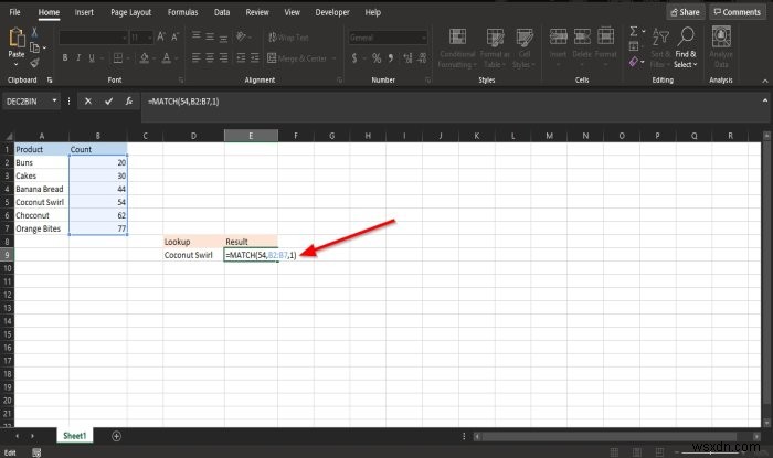 วิธีใช้ฟังก์ชัน MATCH Microsoft Excel 