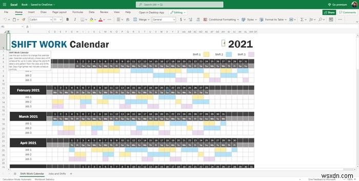 เทมเพลตปฏิทินออนไลน์ของ Google ชีตและ Excel ที่ดีที่สุด 