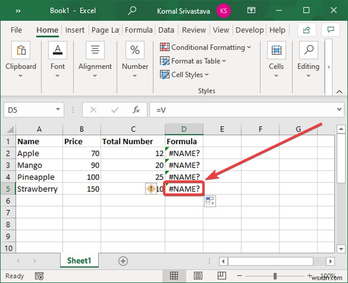 จะลบ #NAME ได้อย่างไร เกิดข้อผิดพลาดใน Excel 