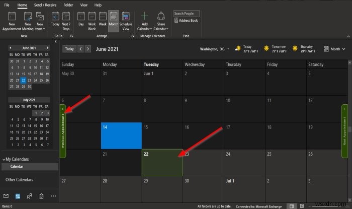 วิธีเปลี่ยนสีพื้นหลังของปฏิทินใน Outlook 