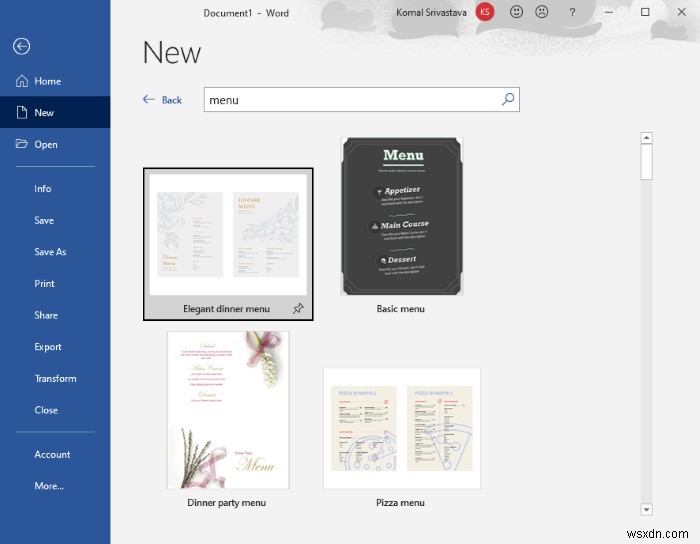 วิธีสร้างเมนูร้านอาหารใน Microsoft Word 